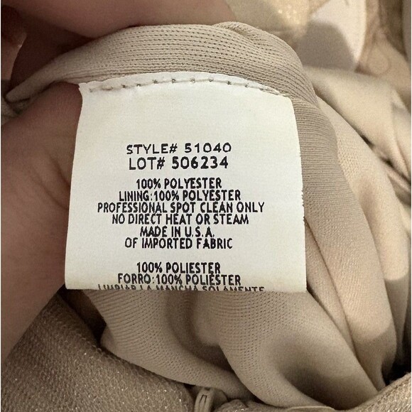 Blondie Nites Prom Formal Dress Nude Tulle Glitter Backless Mermaid Bodycon Sz 3 - Picture 11 of 12